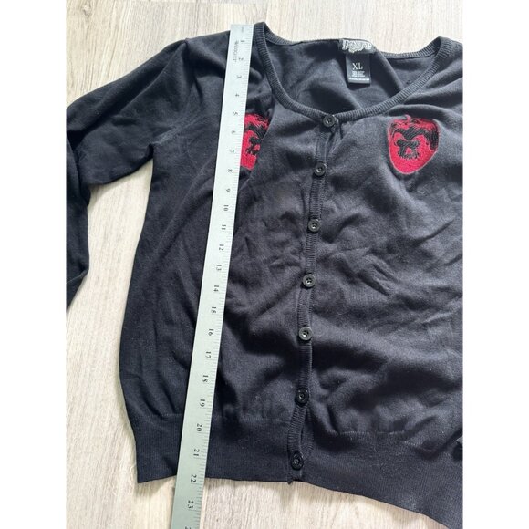 Iron First Cardigan Snow White Girls XL Sweater Black Apple Rare - Picture 8 of 9